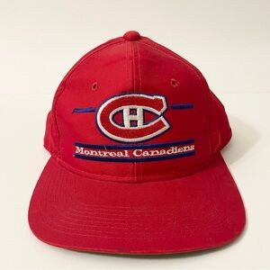 Vintage Montreal Canadiens Snapback NHL Hockey Hat Cap